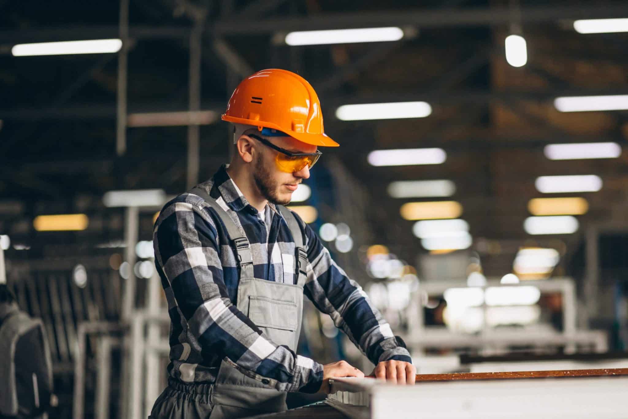 Male worker at a factory