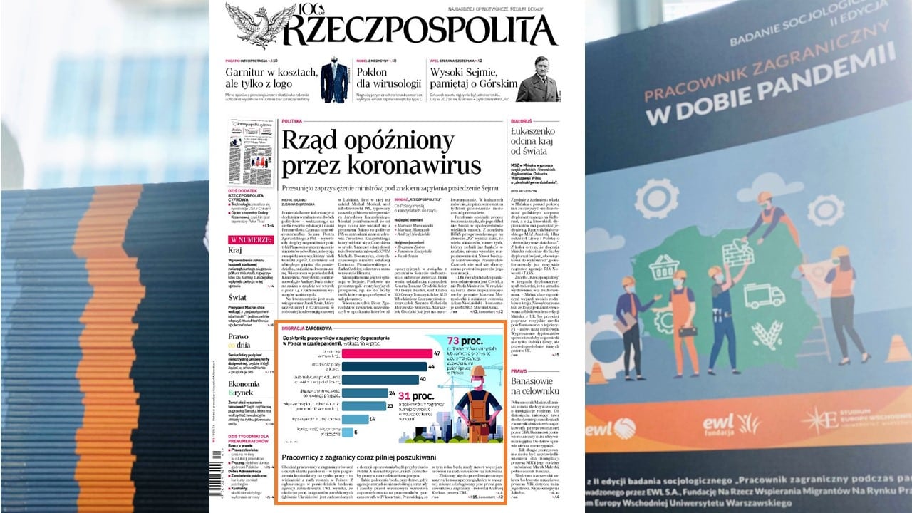 Badanie EWL tematem na pierwszą stronę gazety „Rzeczpospolita”